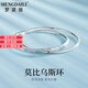 夢(mèng)黛麗品牌銀手鐲女【雙環(huán)莫比烏斯】銀手鐲實(shí)心步離生日禮物520送女友 莫比烏斯雙環(huán)手鐲約【60圈口】