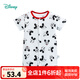 迪士尼寶寶（Disney Baby）童裝男童連體衣米奇卡通肩開連體衣純棉 白底米奇 90cm 24個月/身高
