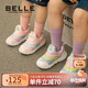 百麗百麗女童毛毛蟲24年秋季新品男童一腳蹬運(yùn)動(dòng)鞋寶寶鞋香芋紫27
