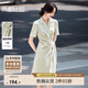 尚都比拉夏季西裝連衣裙女不規(guī)則下擺氣質(zhì)百褶裙收腰顯瘦中長(zhǎng)款職場(chǎng)通勤裙