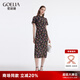 歌莉婭新中式連衣裙女裝新款夏季真絲國風印花旗袍1C5R4K020 97D夏夜玫瑰花園印花 S