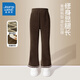 真維斯女童冬季褲子2025新款秋冬裝洋氣喇叭褲童裝女大童加絨休閑長(cháng)褲冬 【時(shí)尚加絨喇叭褲單條裝】咖 110