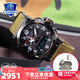 卡西歐（CASIO） 【全國聯保】手表三重感應器碳素纖維表帶戶外登山表太陽能男表 PRW-6600YB-3
