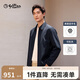 金利來【可機(jī)洗羊毛】春季翻領(lǐng)商務(wù)行政夾克休閑夾克外套男 95藏藍(lán) 2XL
