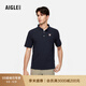 AIGLE艾高polo衫T恤春夏款速干上衣吸濕cooltouch涼感短袖男士 海軍藍 BN231 L (180/96A)