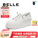百麗（Belle）百搭上班小白鞋女商場同款運(yùn)動休閑鞋B4K1DCM4 白色 37 (235mm)