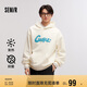 森馬衛(wèi)衣男發(fā)熱抑菌冬季寬松連帽衣服加絨印花情侶裝109724116204