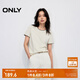 ONLY2025夏季新款隨性簡約圓領(lǐng)拼接刺繡顯瘦正肩T恤女|125201004 A01香草奶油白 M