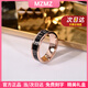 MZMZ彩金戒指男女情侶款韓版素圈玫瑰金食指環(huán)求訂婚七夕禮物送女友 次日達/美7號【專(zhuān)柜14~15號】