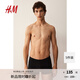 H&M男裝男士?jì)妊?條裝秋季棉質(zhì)彈力平角短內褲1129809 黑色 5條 L 175/110