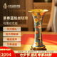 中外琺瑯美術(shù)館福運連升萬壽連延勾蓮紋花觚花瓶景泰藍桌面擺件禮品生日禮物賀壽