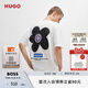 HUGO雨果【七夕節(jié)禮物】【100%棉 男女同款】藝術(shù)圖案裝飾棉質(zhì)T 恤 100-白色 L