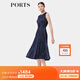 PORTS寶姿女裝春季新款氣質(zhì)通勤百褶連衣裙女ALP8D083RPP087 丈青混色 S (4)