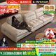 居錦天河帆船沙發(fā)客廳2025新款坐深可調(diào)節(jié)頭層牛皮沙發(fā)家用羽絨直排沙發(fā) 2.8米大四人位（升級乳膠坐墊） 頂光粒面接觸面牛皮/高端品質(zhì)