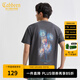 卡賓（CABBEEN）【繡印工藝】涼感短袖T恤男生2025夏季新款時尚圓領(lǐng)半袖上衣 炭灰色76 M /170/48