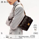 西木汀 繁花若夢(mèng) 頭層牛皮菱格鏈條包包2025新款女斜跨單肩包 深邃黑