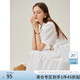 范思藍恩法式通勤甜美氣質(zhì)娃娃白色連衣裙女夏季2024新款襯衫裙子 白色 S