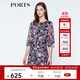 PORTS寶姿  春夏新品女裝優(yōu)雅印花系帶連衣裙A字裙LN8D134HPP027 黑色印花 M (6)