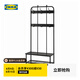 宜家（IKEA）NIPASEN尼坡森長(zhǎng)凳換鞋柜可坐門口家用收納鞋柜 黑色衣架和帶鞋柜凳子