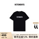 VETEMENTS25新款重磅榻榻米繡花純棉100%t短袖t恤男女士高檔輕奢 65352005 黑色 L