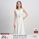 自巧【悅己小白裙】小個子斜裁白色連衣裙女夏2025夏新款無袖裙子 雅白色 S （3碼）