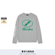 WE11DONE【明星同款】男女同款經(jīng)典字母logo印花長(cháng)袖T恤打底衫 灰色 L