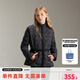 ELLE KIDS童裝 3m新雪麗高效暖絨棉服女童冬季絎線防潑外套 黑色 160 (S)