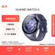 HUAWEI WATCH 5 46mm高端款航天級鈦合金表殼銀河紫素皮復合表帶首創(chuàng  )X-TAP智感窗鴻蒙腕上小藝eSIM通信
