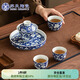 蘇氏陶瓷（SUSHI CERAMICS）國潮青花茶具套組一路蓮升蓋碗主人杯茶杯功夫茶具