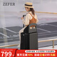 ZEFER寶媽行李箱旅行帶娃拉桿箱兒童可坐人輕便登機(jī)箱結(jié)實(shí)耐用密碼箱男 幻影黑-堅(jiān)固鋁框版【安全可靠座椅】 20英寸 登機(jī)箱1-5天出行-五年質(zhì)保