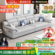 居錦天河沙發(fā)現(xiàn)代簡約科技布貴妃沙發(fā)客廳2025新款大戶型乳膠沙發(fā)布藝沙發(fā) 2.4米【直排三人位+腳踏】 進(jìn)口高端棉麻【海綿坐墊】