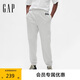 GAP男裝2025秋季新款抓絨松緊腰針織束腳褲運(yùn)動(dòng)褲休閑長褲500382