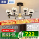 惠普輕奢led客廳大燈水晶吊燈全光譜護(hù)眼中山燈具現(xiàn)代北歐吊燈包安裝