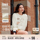 森馬（Semir）史努比系列衛衣女卡通落肩寬松衣服個(gè)性秋設計感圖案101524116009
