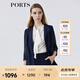PORTS寶姿春夏新品女裝長袖中長夾克LM8J043MFQ088 丈青 M (6)