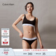 Calvin Klein內衣【摩登引力帶】女士ck可卸墊無鋼圈輕運動背心式文胸QF7586AD UB1-太空黑 S