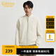卡賓男裝LOGO章仔夾克外套秋冬款寬松上衣H 杏色15 M /170/48