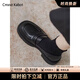 Cmxvz Kabot樂(lè)福鞋女2025新款夏季英倫風(fēng)厚底小皮鞋一腳蹬百搭軟底瑪麗珍單鞋 黑色 36