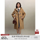 自巧（ZIQIAO）小個子學院風牛角扣全羊毛大衣女2023冬季新款中長款毛呢外套 駝色 S (3碼)