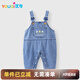 優(yōu)奇嬰兒衣服春秋款連體衣春秋牛仔背帶褲哈衣女寶寶秋季新款外出服