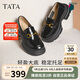 他她TATA樂福鞋女一腳蹬英倫單鞋 黑色 36