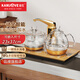 金灶（KAMJOVE） 自動(dòng)上水電熱水壺 玻璃茶藝爐 煮茶器茶具 全智能功夫茶爐燒水機一體 G6 0.8L 23*37cm 可嵌入茶桌