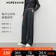 紅袖UrbanCore垂感休閑褲2025秋季新款女裝運(yùn)動風(fēng)松緊腰闊腿寬松長褲 深灰080 M