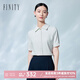 菲妮迪（FINITY）襯衫領(lǐng)雪紡衫2025年夏季新款簡約氣質(zhì)通勤別致上衣女 白色 XL