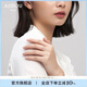 AJIDOU生日阿吉豆戒指雙環(huán)女神甜美鑲鉆可微調開(kāi)口戒指指生日禮物女 玫瑰金