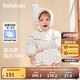 巴拉巴拉嬰兒花版羽絨服女童冬季短款外套保暖2024甜美時(shí)尚萌208424107010