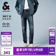 杰克·瓊斯（JACK&JONES） 潮流時(shí)尚LOGO皮標彈力修身水洗貓須舒適百搭牛仔褲男裝225132035