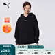 彪馬（PUMA）加絨純色秋冬衛(wèi)衣套頭衫男女情侶長袖連帽運(yùn)動(dòng)上衣534364 黑色-01 M (175/96A)