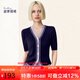 迪菲麗格時(shí)尚氣質(zhì)高級感T恤女2024新款夏裝百搭修身顯瘦減齡上衣 圖片色 M