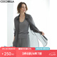 COCOBELLA[萊賽爾]透視銀蔥肌理襯衫女25夏休閑遮陽衫SR7069 水晶灰 S
